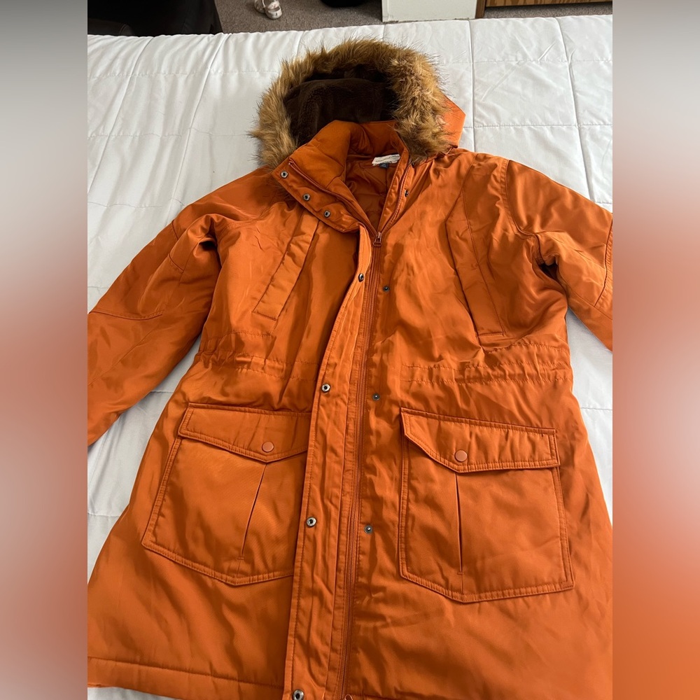 Universal Thread Rust Orange Parka Coat - image 4